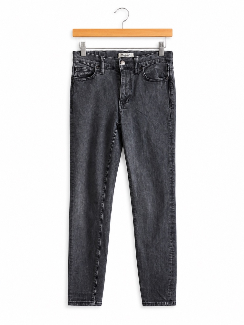 Madewell High Riser Skinny Jeans Size 27 Grey Wash Stretch Ankle Denim